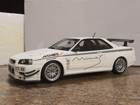 Ottomobile Nissan Skyline GT-R (R34) Mine's White 1:18 Scale Model Car