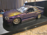 AUTOart Performance 1999 Nissan Skyline R34 GTR Midnight Purple 1:18 Scale Model Car