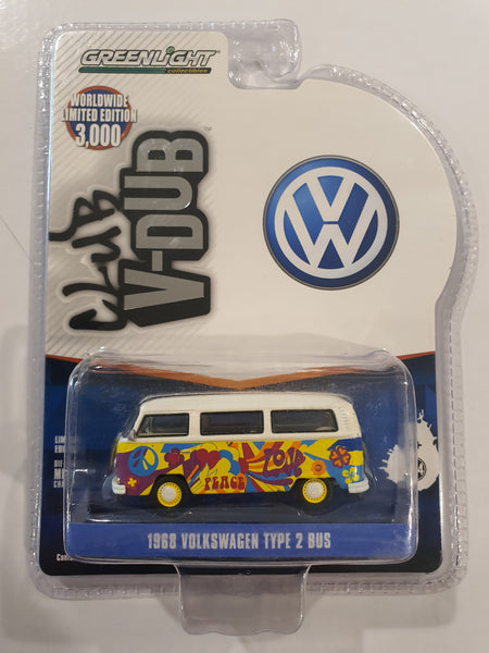 Greenlight Club V-Dub Volkswagen 1968 Volkswagen Type 2 Bus 1:64 Scale Model Car - New