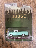 Greenlight US Forest Service 1965 Dodge D-100 Sweptline 1:64 Scale Model Car - New