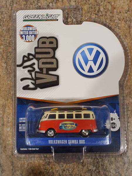 Greenlight Club V-Dub Volkswagen Samba Bus 1:64 Scale Model Car - New