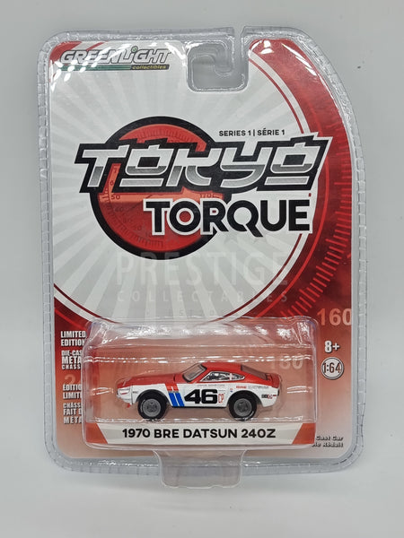 Greenlight Tokyo Torque 1970 Datsun 240Z Brock Racing 1:64 Scale Model Car - New