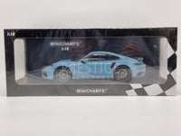 Minichamps 2020 Porsche 911 992 Turbo S Light Blue 1:18 Scale - New