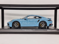 Minichamps 2020 Porsche 911 992 Turbo S Light Blue 1:18 Scale - New