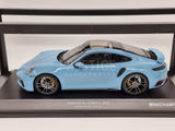 Minichamps 2020 Porsche 911 992 Turbo S Light Blue 1:18 Scale - New