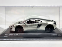 Genuine 2017 McLaren 570GT Silver Metallic by Minichamps 1:43 Scale - New