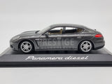 Genuine 2014 Porsche Panamera Diesel Agate Grey 1:43 Scale by Minichamps - New