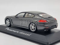 Genuine 2014 Porsche Panamera Diesel Agate Grey 1:43 Scale by Minichamps - New