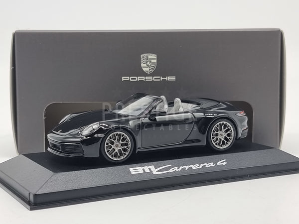 Genuine Porsche 911 Carrera 4 992 Cabriolet Black 1:43 Scale by Minichamps  - New