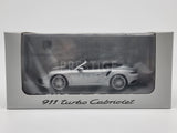 Genuine Porsche 911 Turbo Cabriolet 991 Silver 1:43 Scale by Herpa - New