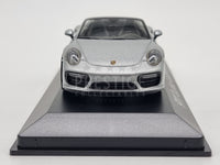 Genuine Porsche 911 Turbo Cabriolet 991 Silver 1:43 Scale by Herpa - New