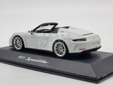 Genuine 2019 Porsche 911 Speedster White 991 II 1:43 Scale by Spark - New