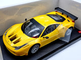 Hot Wheels Ferrari 458 Italia GT2 Yellow 1:18 Scale - New