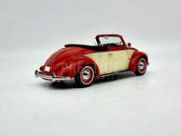 KK Scale 1949 Volkswagen VW 1200 Hebmuller Beetle Red/Cream 1:18 Scale - New