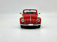 KK Scale 1949 Volkswagen VW 1200 Hebmuller Beetle Red/Cream 1:18 Scale - New