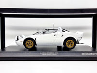 Read - Minichamps 1974 Lancia Stratos Plainbody White 1:18 Scale - New