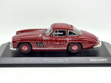 Minichamps 1955 Mercedes Benz 300 SL Gullwing Dark Red 1:18 Scale - New