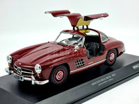 Minichamps 1955 Mercedes Benz 300 SL Gullwing Dark Red 1:18 Scale - New