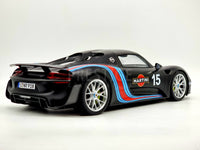 GT Spirit Porsche 918 Spyder Weissach Pack Martini Matte Black 1:12 Scale - New