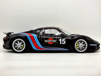 GT Spirit Porsche 918 Spyder Weissach Pack Martini Matte Black 1:12 Scale - New