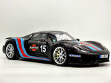 GT Spirit Porsche 918 Spyder Weissach Pack Martini Matte Black 1:12 Scale - New