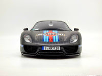 GT Spirit Porsche 918 Spyder Weissach Pack Martini Matte Black 1:12 Scale - New