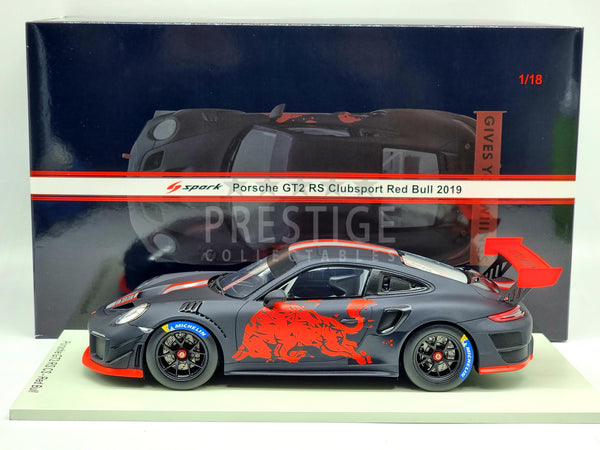 Spark 2019 Porsche GT2 RS Clubsport Red Bull Black/Red 1:18 Scale - New