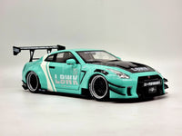 Solido 2020 Nissan R35 GTR Liberty Walk Kit 2.0 Teal 1:18 Scale - New