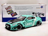 Solido 2020 Nissan R35 GTR Liberty Walk Kit 2.0 Teal 1:18 Scale - New