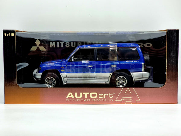 AUTOart NOS 1998 Mitsubishi Pajero LWB RHD Metallic Blue 77101 1:18 - –  PrestigeCollectables