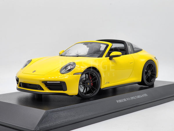 Minichamps 2021 Porsche 911 (992) Targa 4 GTS Racing Yellow 1:18 Scale - New