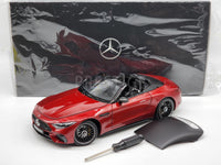 Genuine 2022 Mercedes Benz AMG SL63 4Matic+ Roadster (R232) Red 1:18 - New