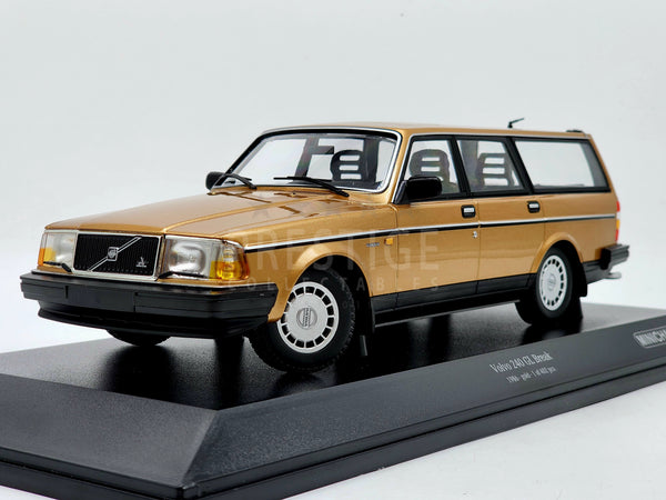 Minichamps 1986 Volvo 240 GL Estate Gold 1:18 - New