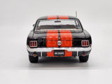 READ Classic Carlectables 1966 Ford Mustang Custom Black / Orange 1:18 Scale Used