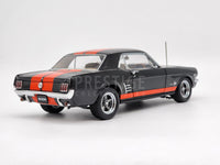 READ Classic Carlectables 1966 Ford Mustang Custom Black / Orange 1:18 Scale Used