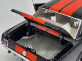 READ Classic Carlectables 1966 Ford Mustang Custom Black / Orange 1:18 Scale Used