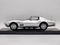 Norev 1969 Chevrolet Corvette C3 Coupe Metallic Silver 189032 1:18 - New