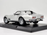 Norev 1969 Chevrolet Corvette C3 Coupe Metallic Silver 189032 1:18 - New