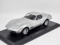 Norev 1969 Chevrolet Corvette C3 Coupe Metallic Silver 189032 1:18 - New