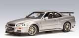 AUTOart Nissan Skyline R34 GTR V-Spec Silver 1:18 Scale Model Car