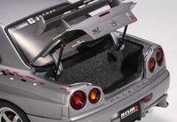 AUTOart Nissan Skyline R34 GTR S-Tune S1 Athlete Silver 1:18 Scale Model Car