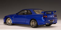 AUTOart Nissan Skyline R34 GTR V-SPEC II Bayside Blue 1:18 Scale Model Car