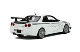 Ottomobile Nissan Skyline GT-R (R34) Mine's White 1:18 Scale Model Car