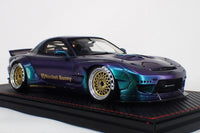 Ignition Model Mazda RX-7 FD3S Rocket Bunny Chameleon & Display Case 1:18 Scale Model Car