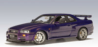 AUTOart Performance 1999 Nissan Skyline R34 GTR Midnight Purple 1:18 Scale Model Car